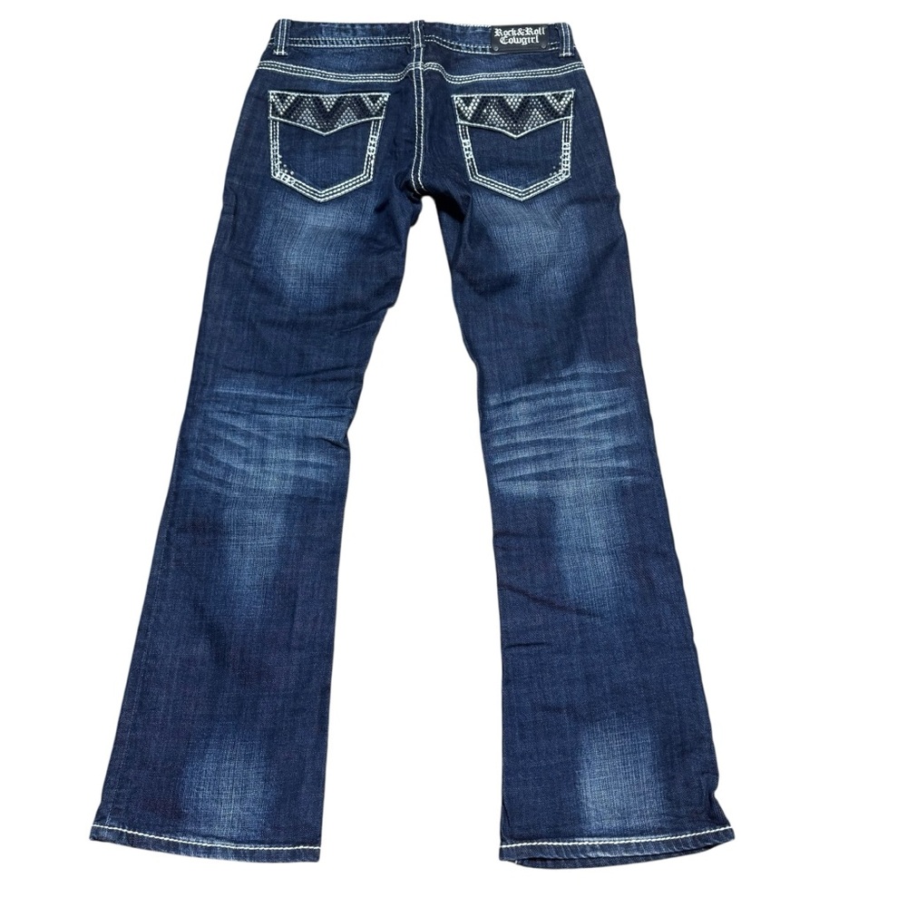 Rock & Roll Cowgirl Bling Original Low Rise 30 x 32 Boot Cut Jeans